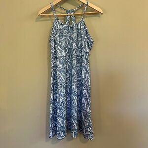 Eddie Bauer Harmony Dry Wick Dress 4 Way Stretch Leaves